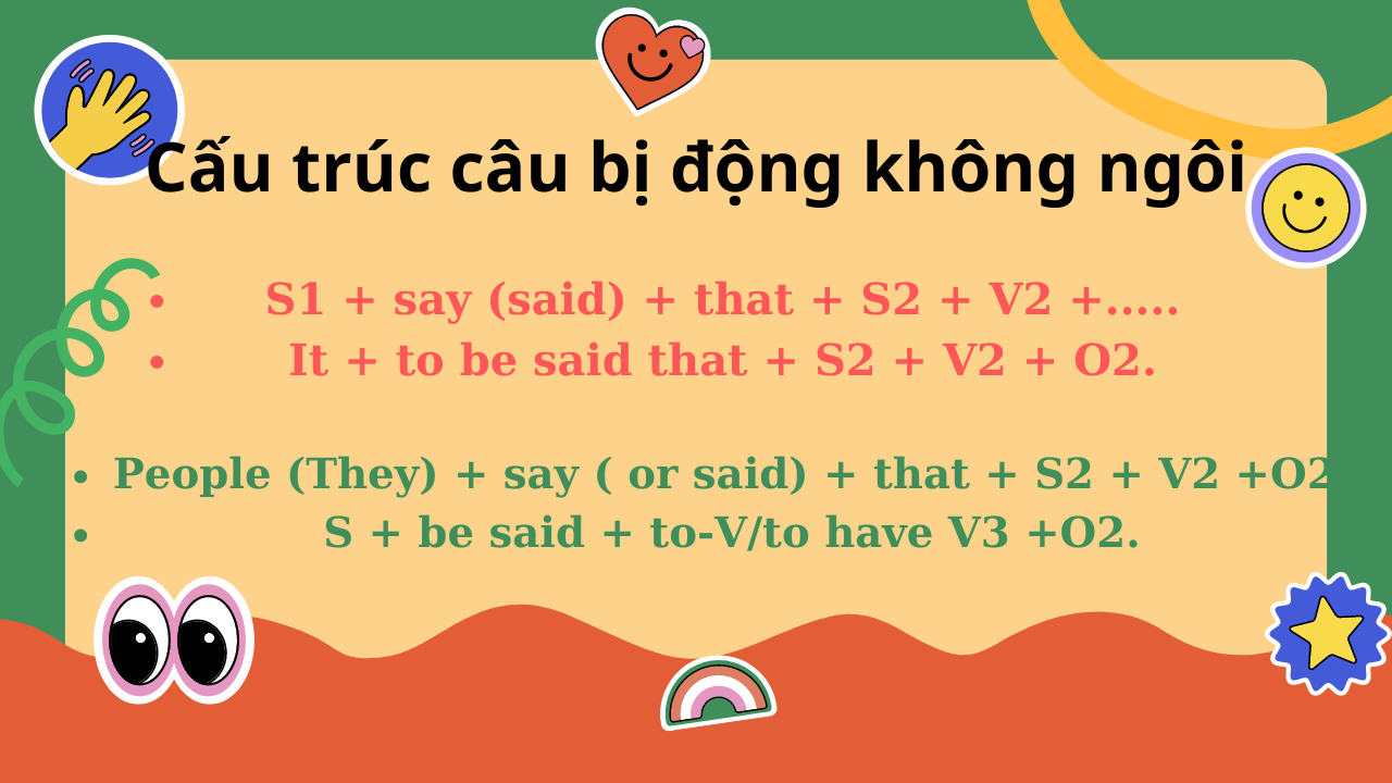 Những cấu trúc câu bị động không ngôi