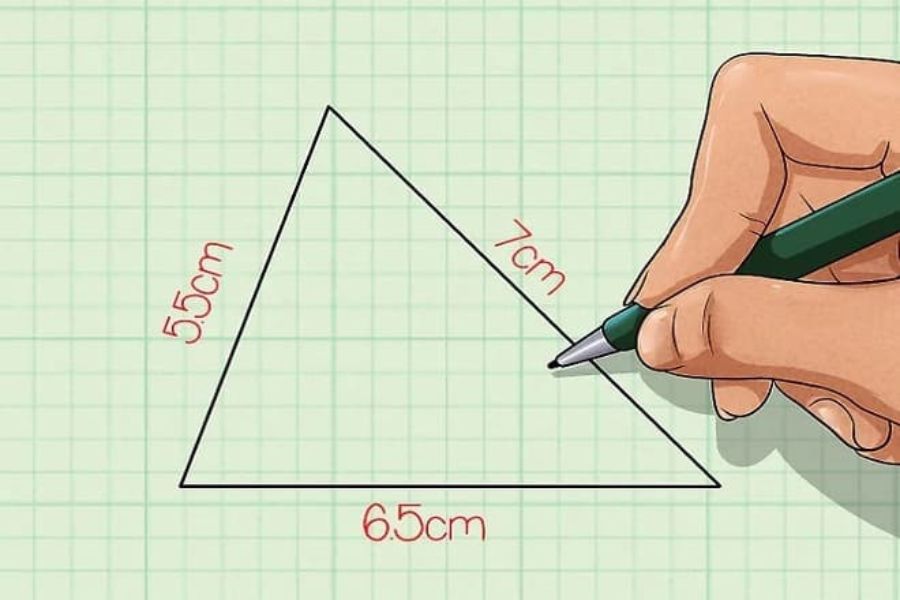 Sử dụng định lý Pythagore để tìm chiều cao và tính diện tích tam giác cân khi biết ba cạnh