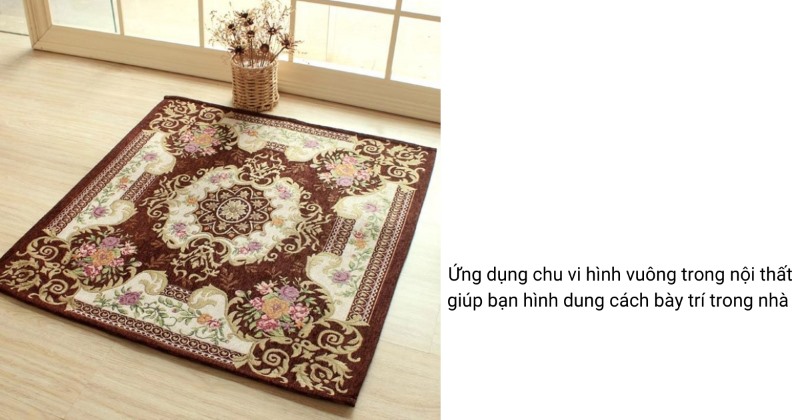 Ứng dụng tính chu vi hình vuông trong thiết kế nội thất và trang trí