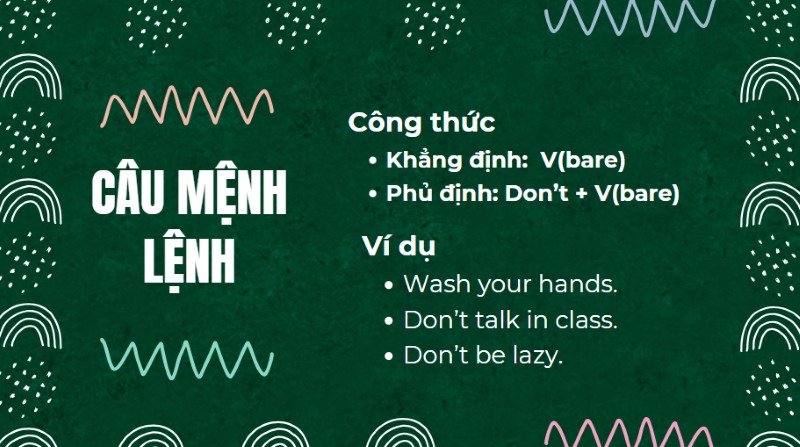 Cách dùng câu mệnh lệnh trong ngữ pháp tiếng anh 6
