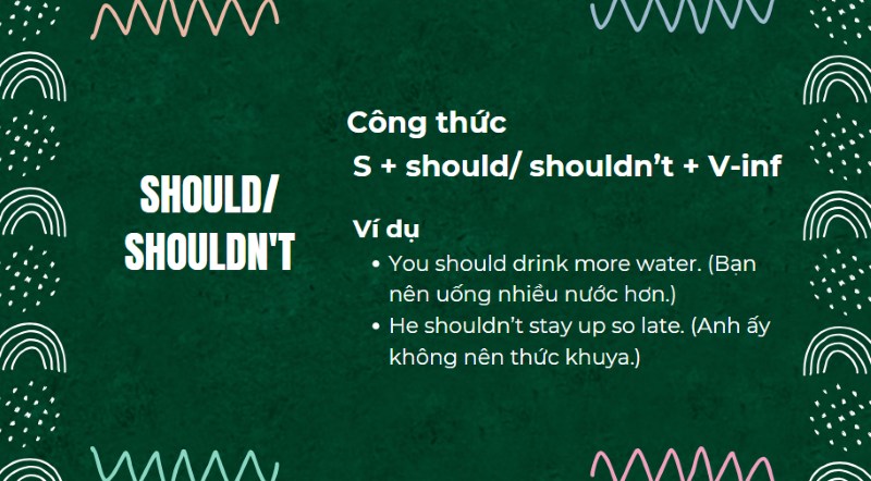Cách sử dụng should/ shouldn’t trong ngữ pháp tiếng anh 6